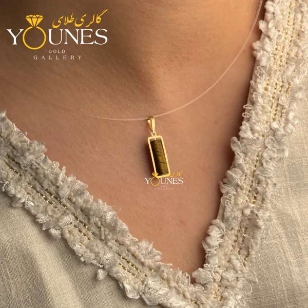 آویز طلا سنگی چشم ببر